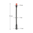 Prelungitor valva roata camion 170mm plastic compozit negru