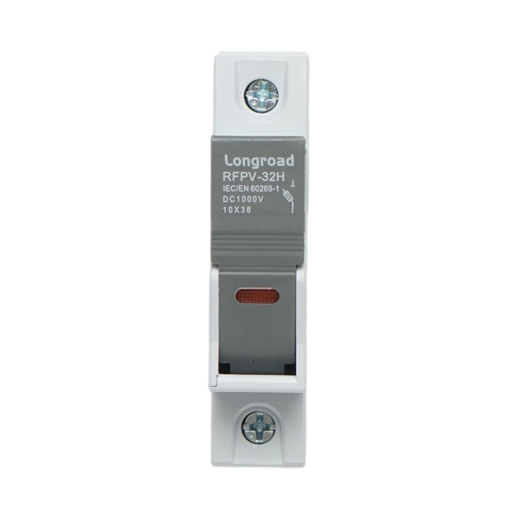 Suport soclu siguranta fuzibila DC fotovoltaic gPV 1P, 1000V, 32A 10x38 RFPV-32H Longroad