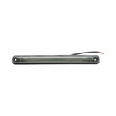 Lampa pozitie cabina camion LED 24V rosu fumuriu 6 LED-uri 240x26x25mm