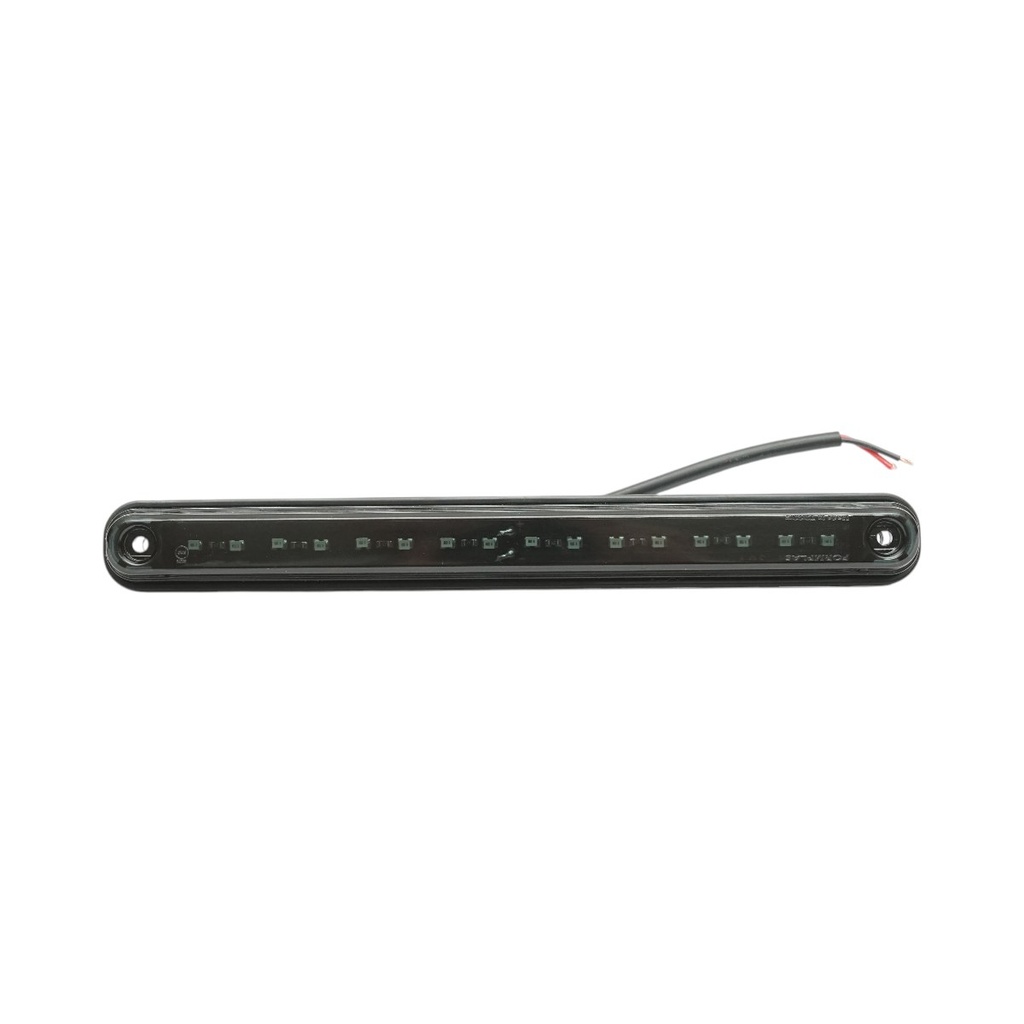 Lampa gabarit laterala LED slim 12-24V rosu fumuriu 16 LED-uri 235x26.5x21mm