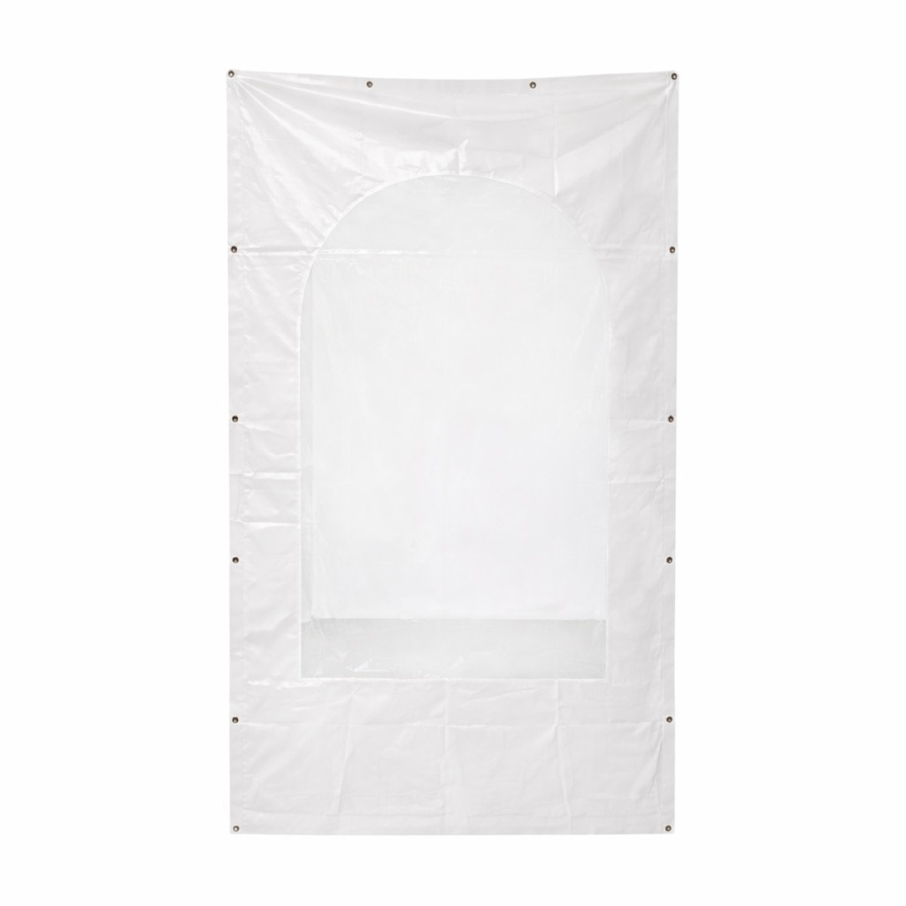 Perete lateral cort hala 2x2.8m alb cu geam transparent LP64
