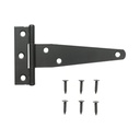 Balama poarta tip T 65x121mm, otel negru, suruburi incluse