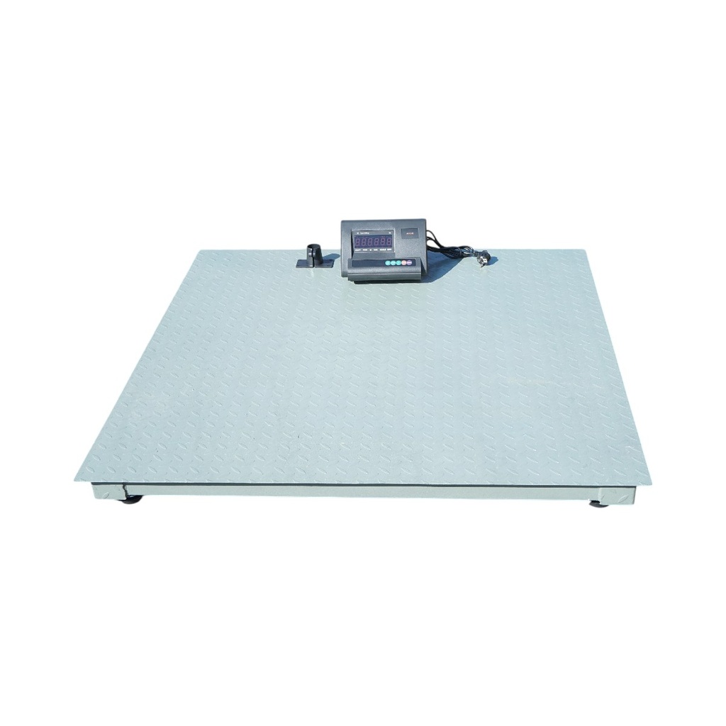 Cantar electronic de podea 3000kg, platforma striata 120x120cm, baterie 6V 4Ah, afisaj LED