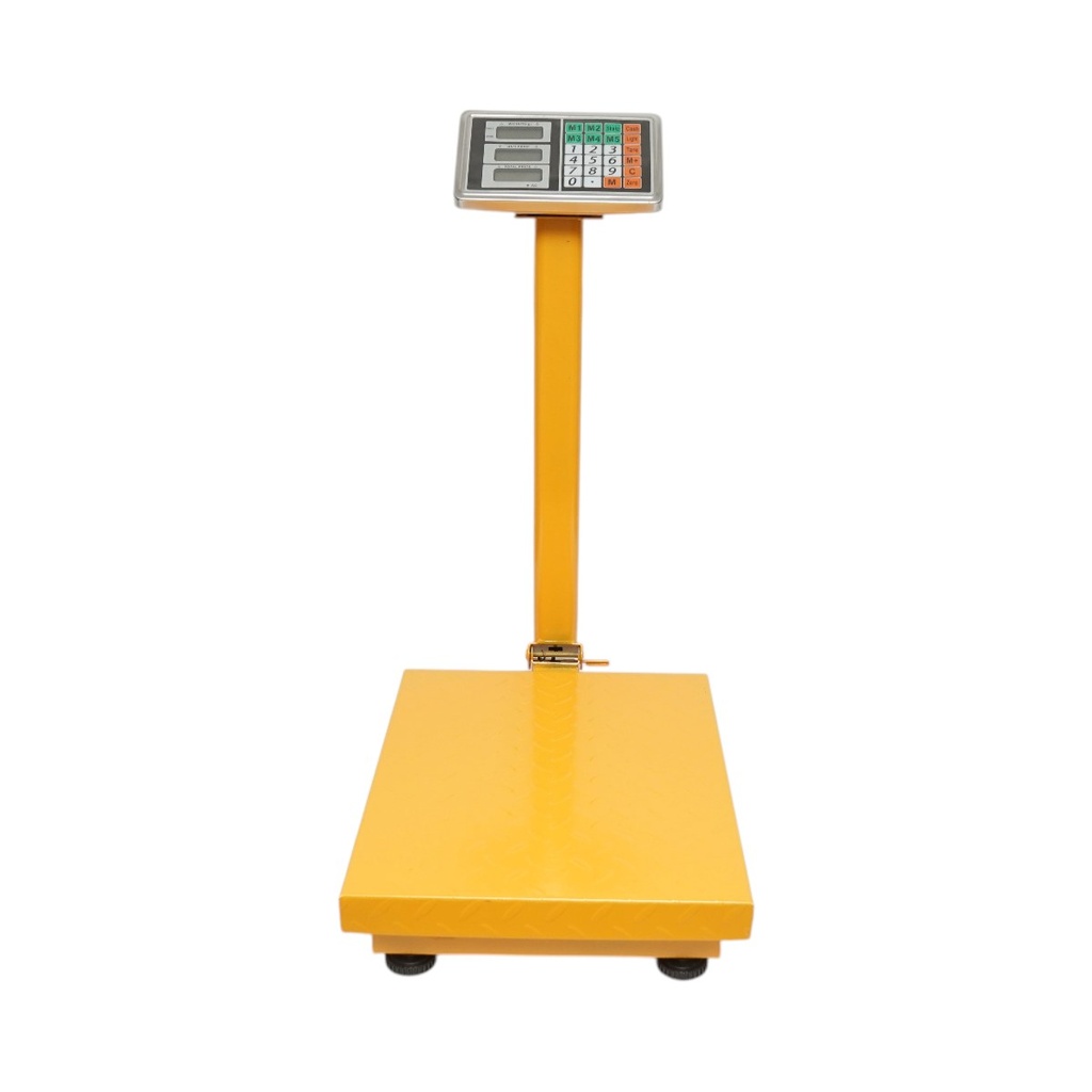 Cantar electronic de podea 350kg tip platforma 500x400mm cu brat pliabil, afisaj LCD