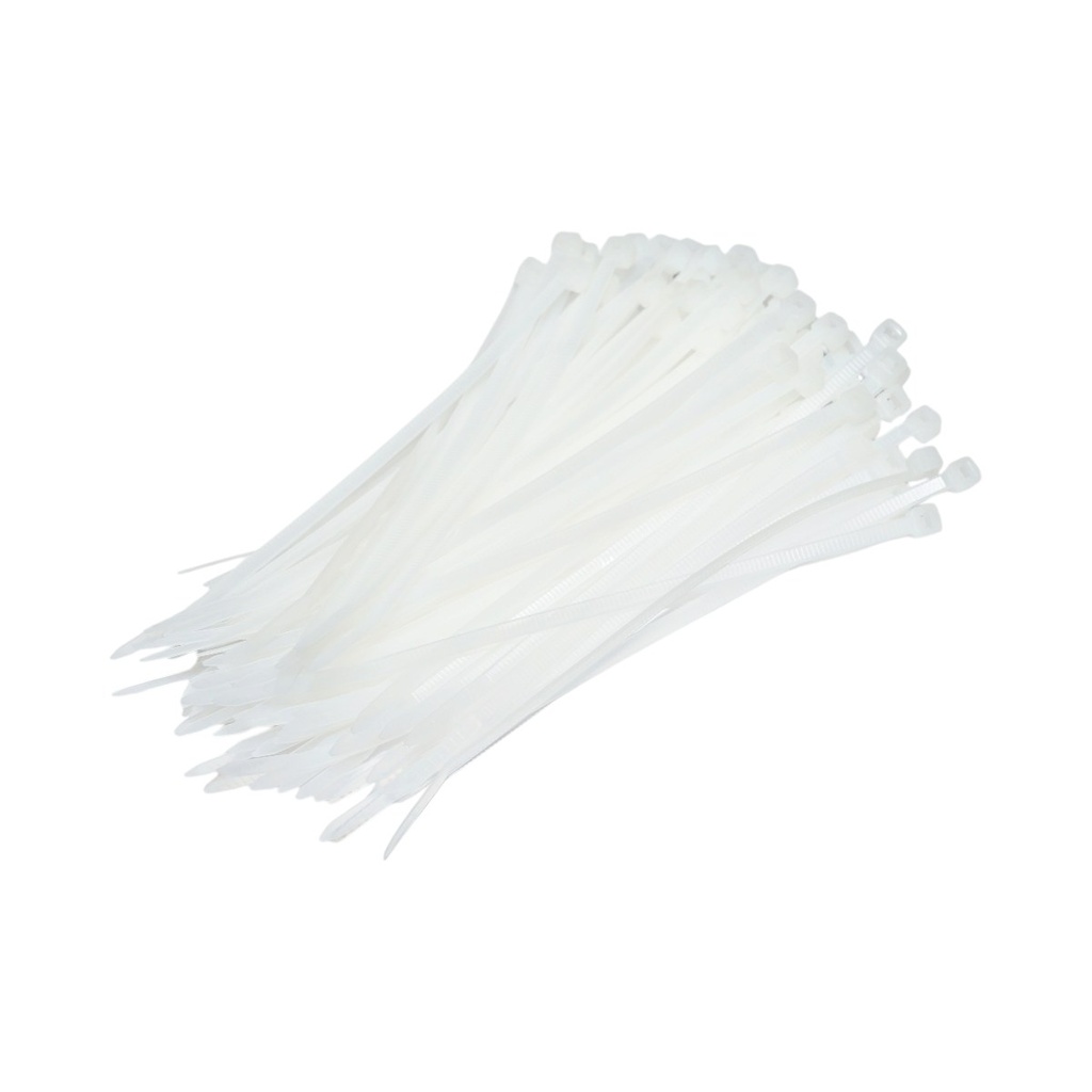 Faseta colier plastic alb 3.6x150mm 100 buc/set Longroad