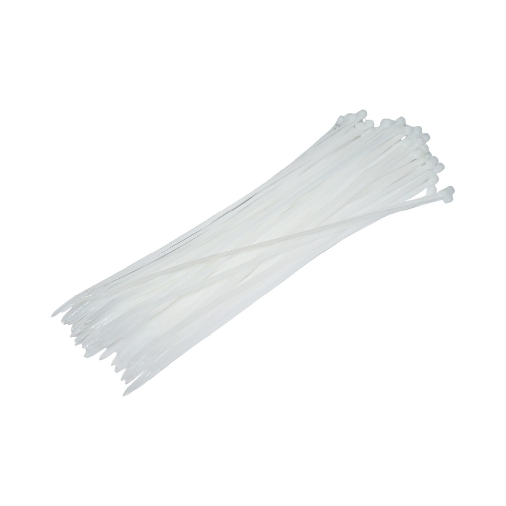 Faseta colier plastic alb 3.6x290mm 100 buc/set Longroad