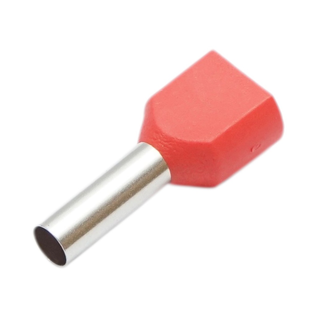 [AMAT6-127044] Pini terminali electrici dubli izolati 2x4mm²/12mm TE4012 Longroad