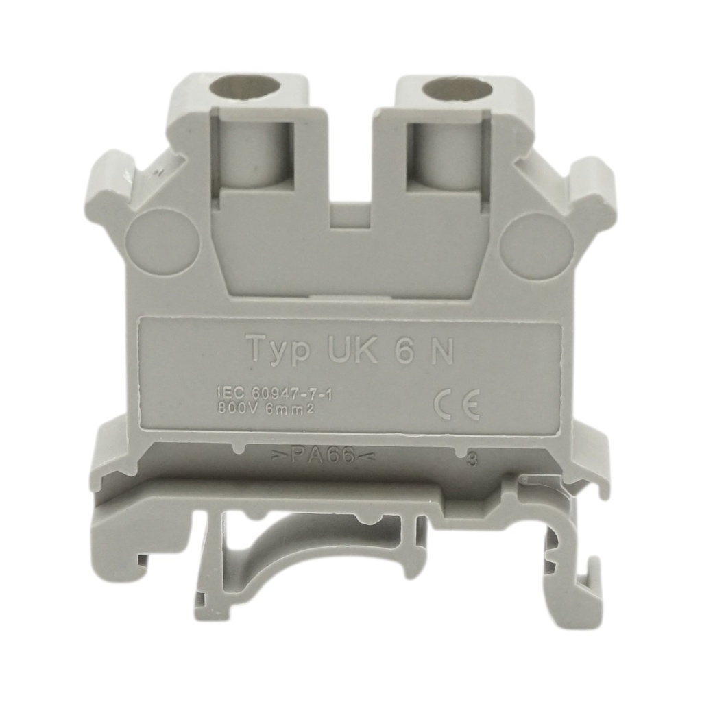 Clema de sir pe sina DIN 6mm² 57A 800V gri UK6N Longroad