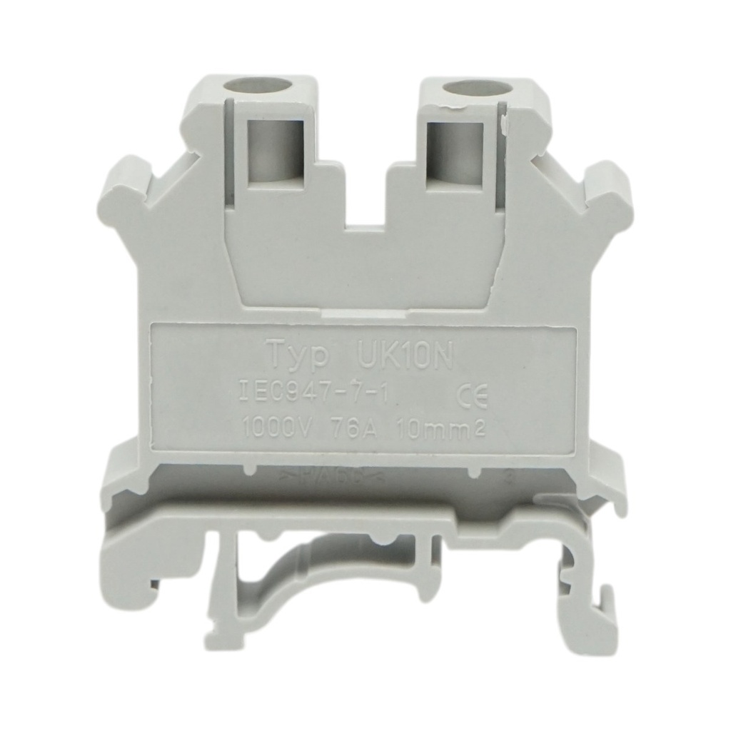 Clema de sir pe sina DIN 10mm² 76A 1000V gri UK10N Longroad