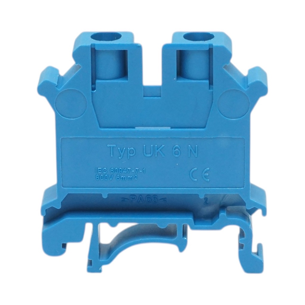 [AMAT6-127052] Clema de sir pe sina DIN 6mm² 57A 800V albastra UK6N Longroad