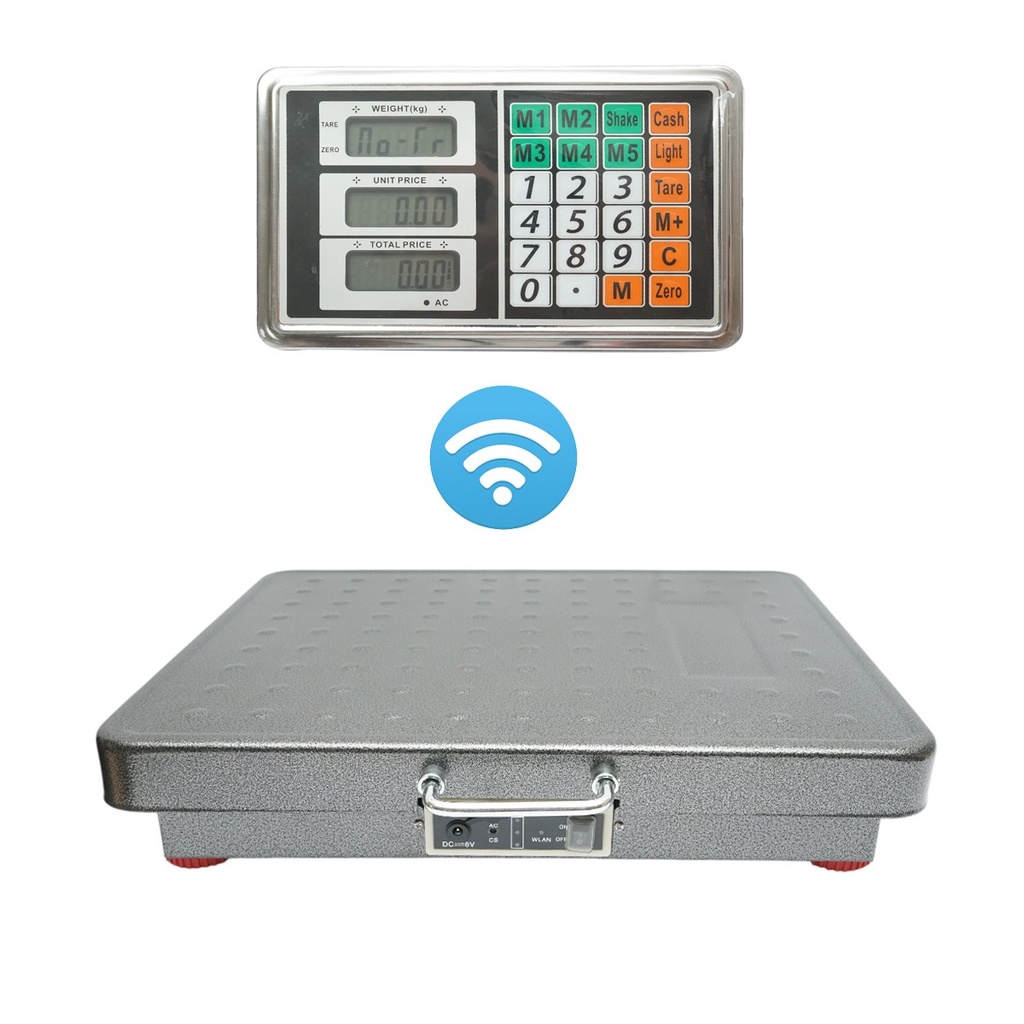 Cantar electronic de podea 300kg fara fir cu display WiFi, platforma 510x410mm