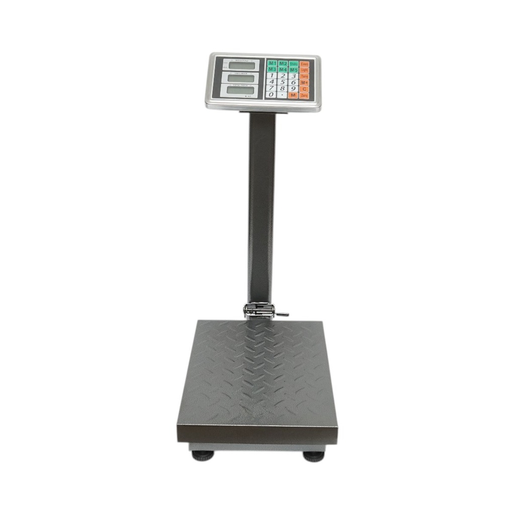 Cantar electronic de podea 150kg tip platforma 400x300mm cu brat pliabil, afisaj LCD