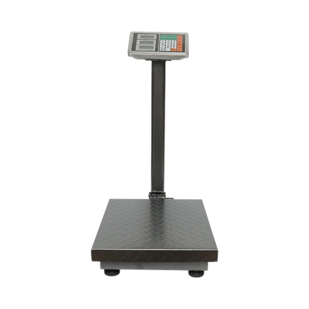 Cantar electronic de podea 350kg tip platforma 500x400mm cu brat pliabil, afisaj LCD