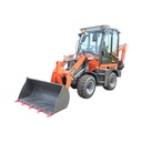 Buldoexcavator articulat compact 2.8T, motor diesel 50CP, cupa frontala si brat excavare spate THOR