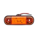 Lampa gabarit laterala ovala LED 12V-24V galbena 3 LED-uri 87x28x13.5mm