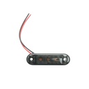 Lampa gabarit laterala ovala LED 12V-24V galben fumuriu 3 LED-uri 70x21x10.5mm