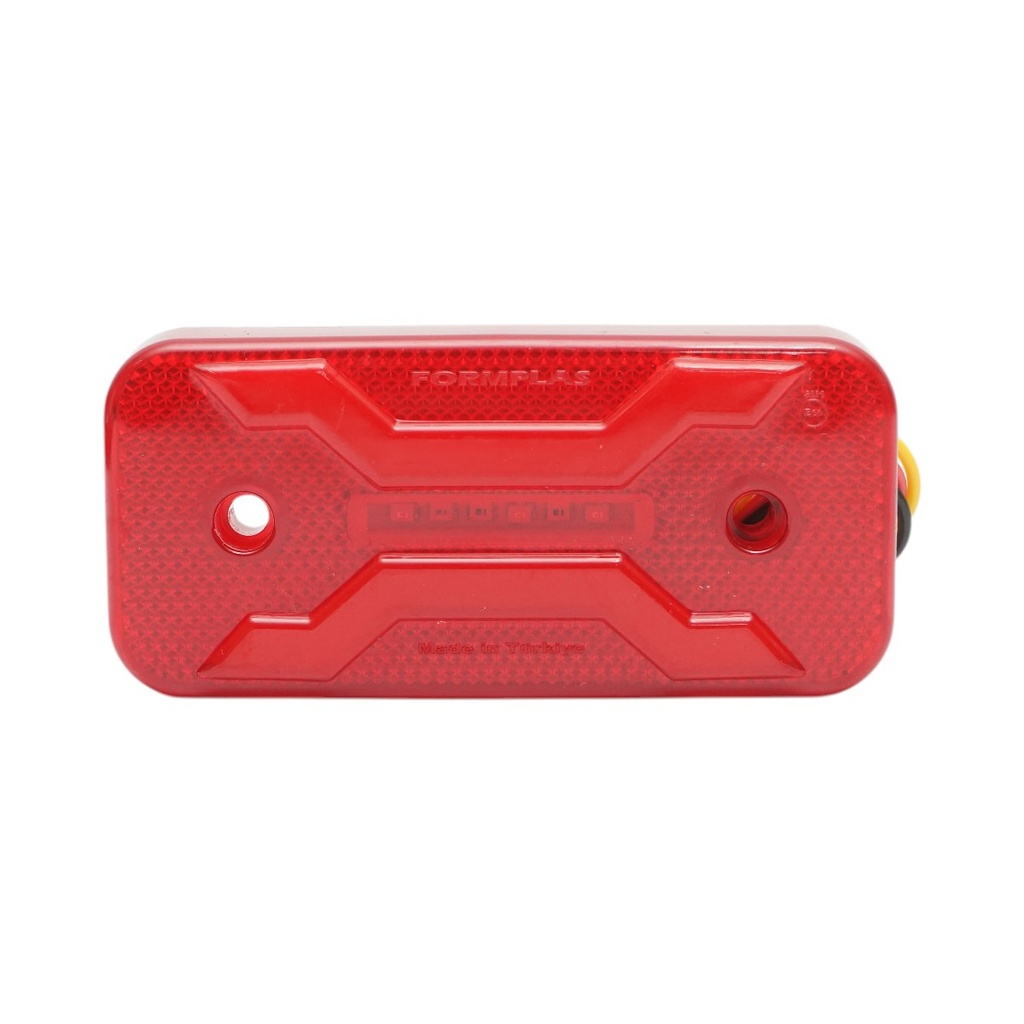 Lampa gabarit laterala LED 12V-24V rosie 2 functii, model X NEON, 30 LED-uri 110x52x16mm