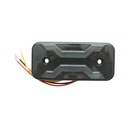 Lampa gabarit laterala LED 12V-24V galben fumuriu 2 functii, model X NEON, 30 LED-uri 110x52x16mm