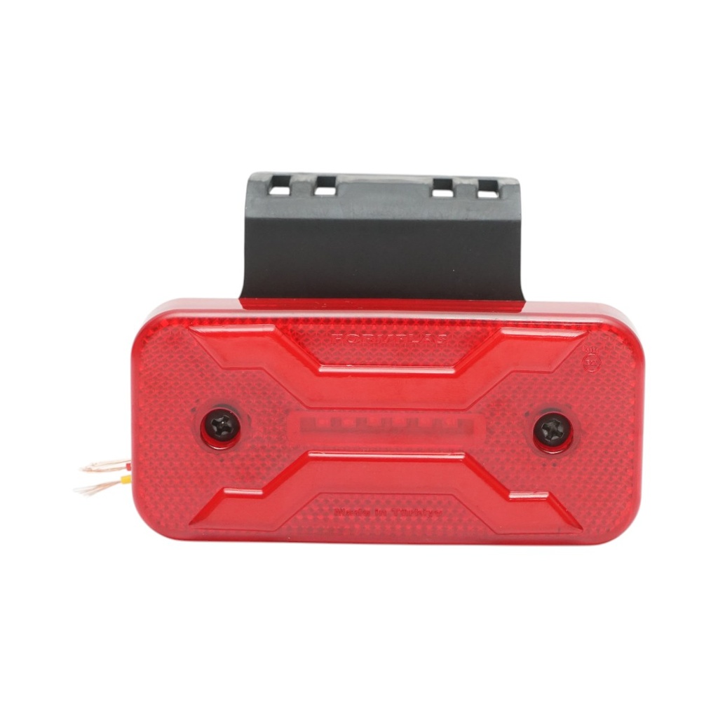Lampa gabarit laterala LED cu suport 12V-24V rosie 2 functii, model X NEON, 30 LED-uri 110x52x16mm