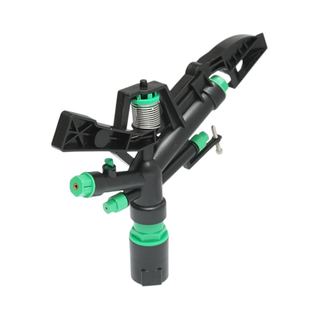 Aspersor de impact reglabil cu brat oscilant, 5 duze, raza 18-25m, debit 75-82 L/min, filet interior 1 inch