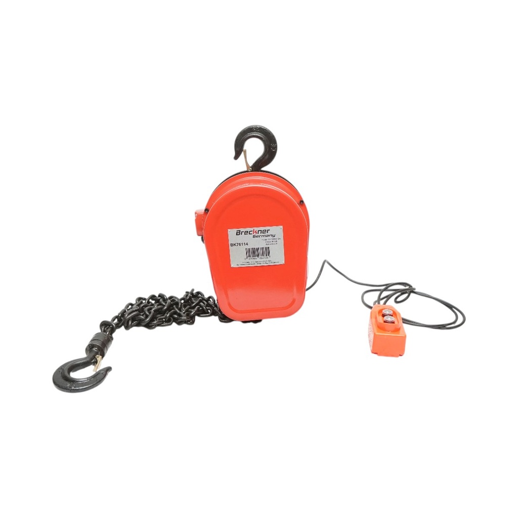 Palan electric otel 380V, 500W cu lant 3m, sarcina maxima 1000kg, carlig cu siguranta 2T
