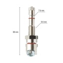 Valva roata camion tubeless metalica 68mm compatibila senzor TPMS