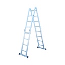 Scara aluminiu multifunctionala 4.7m, 4x4 trepte, pliabila cu balamale, sarcina maxima 150kg