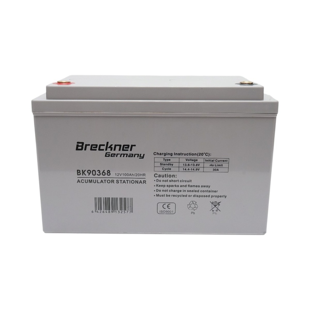 Baterie stationara GEL VRLA 12V 100Ah 20HR pentru tricicluri, scutere, vehicule electrice 325x170x220mm