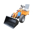Mini incarcator frontal electric cu 3 roti, 2 motoare 1800W/1300W, baterie 48V/52Ah, capacitate ridicare 200kg, cupa 900x450x370mm