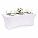 Husa masa elastica alba dreptunghiulara 180x70x74cm