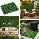 Panou gard viu artificial verde decorativ cu frunze mici 40x60x3cm