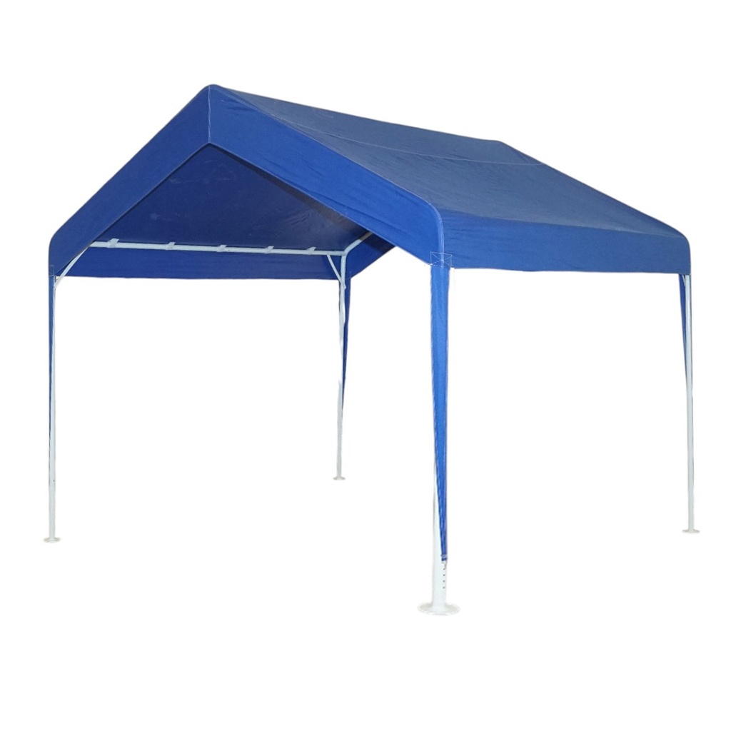 Cort evenimente pavilion gradina 3x3m albastru, acoperis impermeabil in 2 ape, structura otel galvanizat