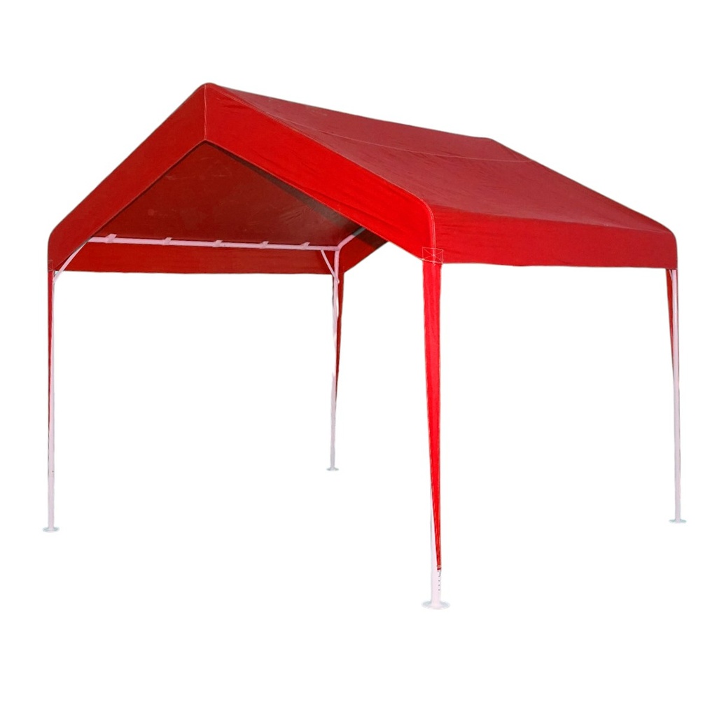 Cort evenimente pavilion gradina 3x3m rosu, acoperis impermeabil in 2 ape, structura otel galvanizat