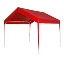 Cort evenimente pavilion gradina 3x3m rosu, acoperis impermeabil in 2 ape, structura otel galvanizat