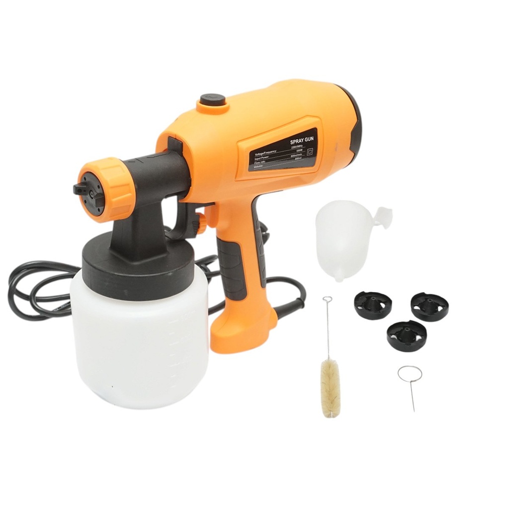 Pistol vopsit electric 550W, 220V, debit 800 ml/min, rezervor inferior 800ml, 3 duze incluse