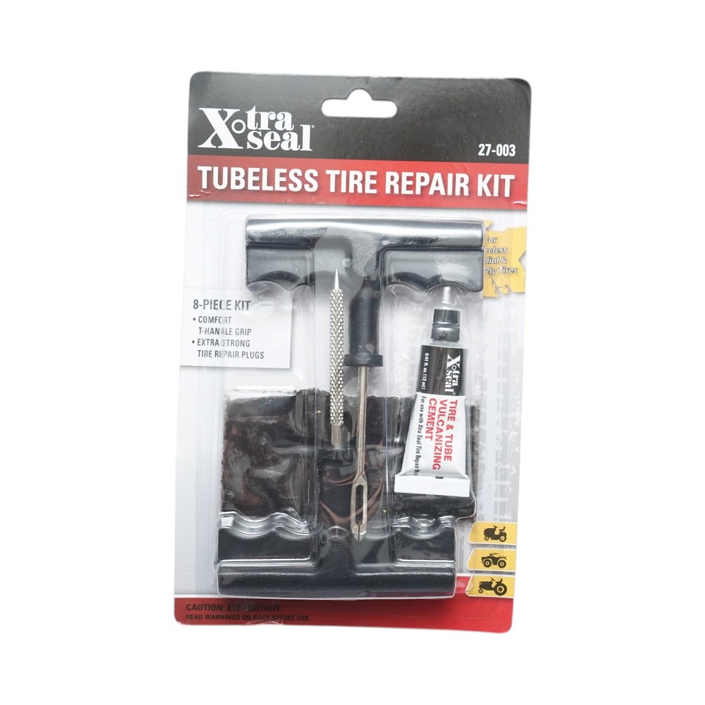 Kit vulcanizare anvelope tubeless la rece cu snur, adeziv, instrument inserare tip ac si alezor 27-003 X-TRA SEAL