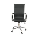 Scaun de birou directorial, piele ecologica neagra, rotativ, reglabil pe inaltime si inclinatie