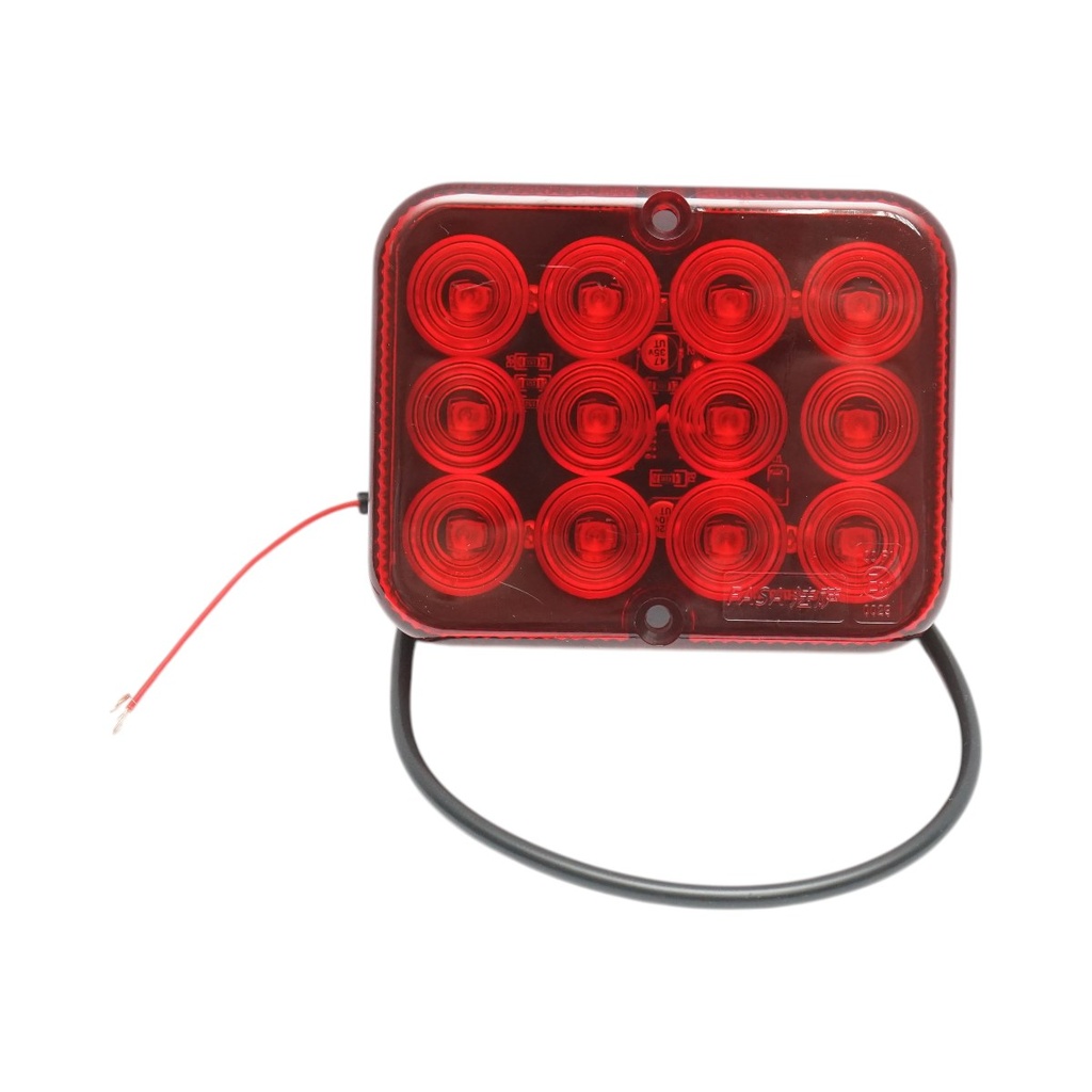 Lampa ceata spate LED 12V/24V rosie 12 LED-uri 100x80x25mm