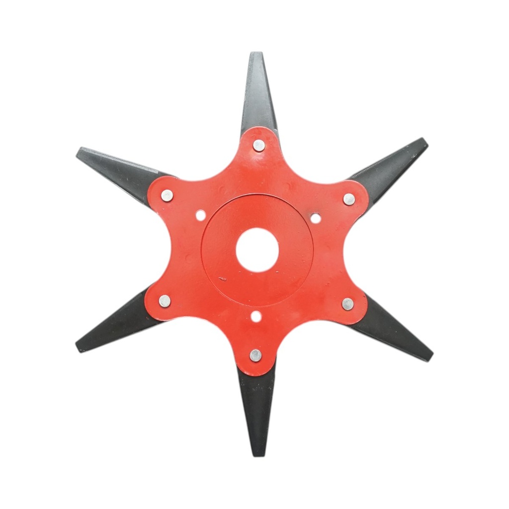 Disc motocoasa cu 6 cutite pliabile 255x25.4mm otel