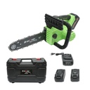 Drujba electrica profesionala cu 2 acumulatori 20V, 4Ah Li-ion, motor brushless, display digital LED, lama 12 inch (300mm)