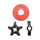 Set disc motocoasa 145x25.4mm 5 dinti + 2 dinti cu protectie pentru curatare buruieni, plivit