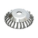Disc perie sarma circulara motocoasa 150x25.4mm cu fir otel rasucit pentru curatare rugina, vopsea, depuneri, debavurare metal