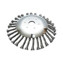 Disc perie sarma circulara motocoasa 200x25.4mm cu fir otel rasucit pentru curatare rugina, vopsea, depuneri, debavurare metal