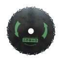 Disc motocoasa cu lant de drujba 230x25.4mm, 20 dinti pentru arbusti, crengi, vegetatie densa