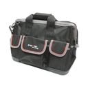 Geanta scule multifunctionala cu 15 buzunare, curea umar, baza din plastic, material textil 31x17x28cm