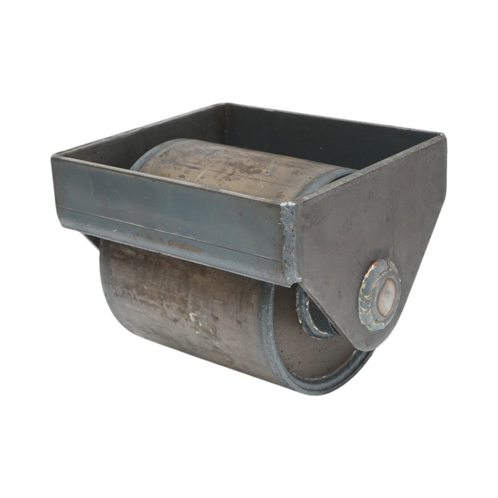 Rola rulare container basculabil 160x160mm, suport sudabil, otel brut