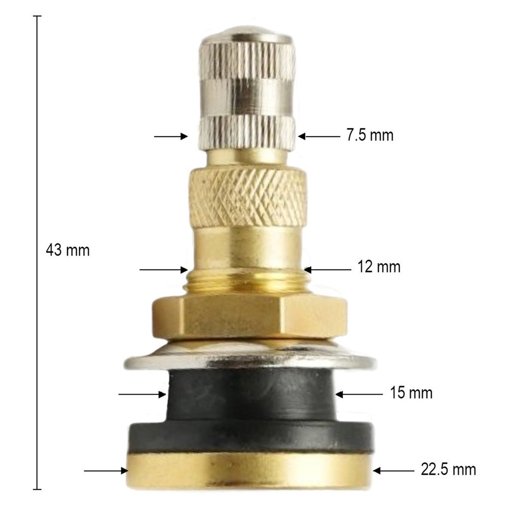Valva agricola roata tubeless alama 43mm TR618C