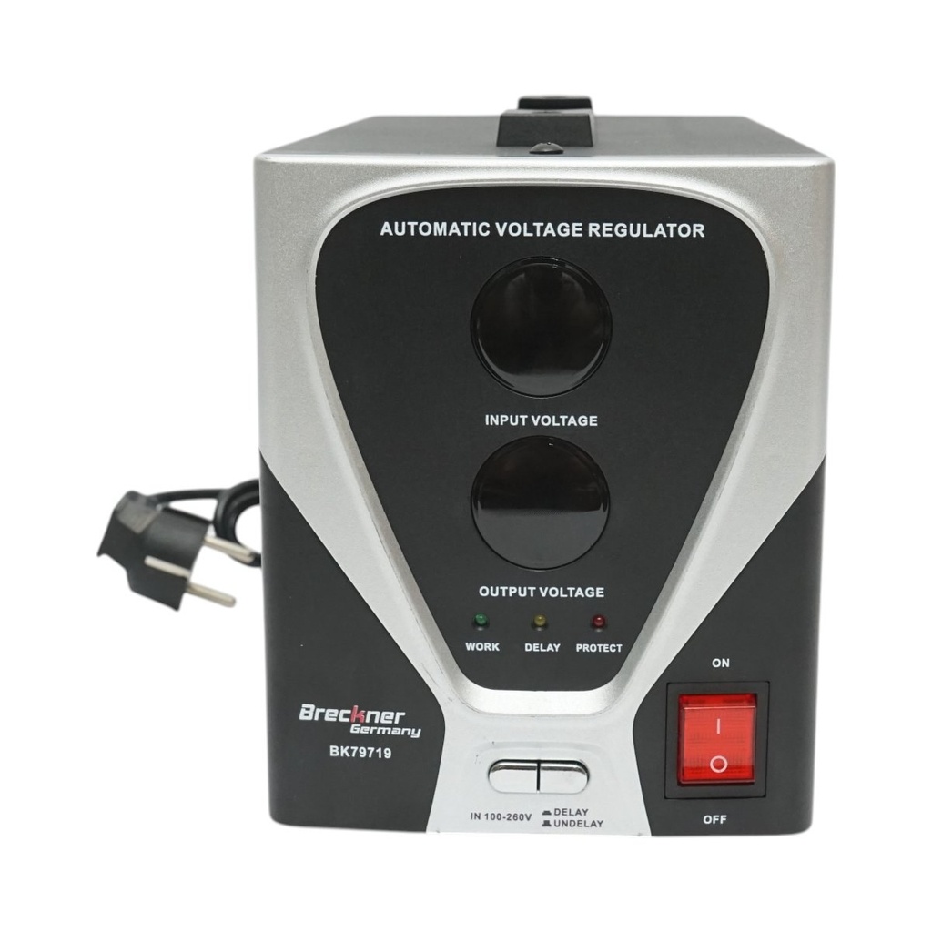 Stabilizator automat de tensiune 1000VA, 800W, 100-260V cu releu monofazat, 1 priza schuko 230V, afisaj LCD