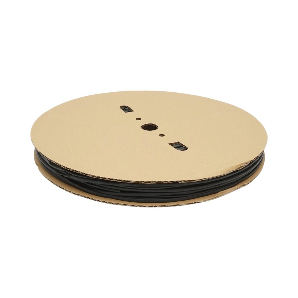 Tub termocontractabil 3.5mm negru 200m/rola