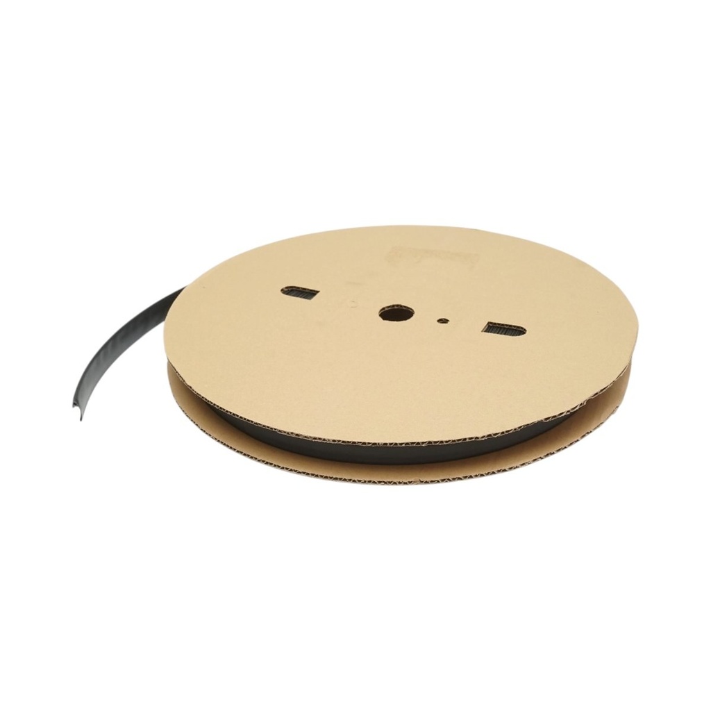Tub termocontractabil 16mm negru 100m/rola